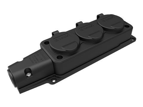 KAUÇUK 3 LÜ GRUP PRİZ 220 VOLT - 2