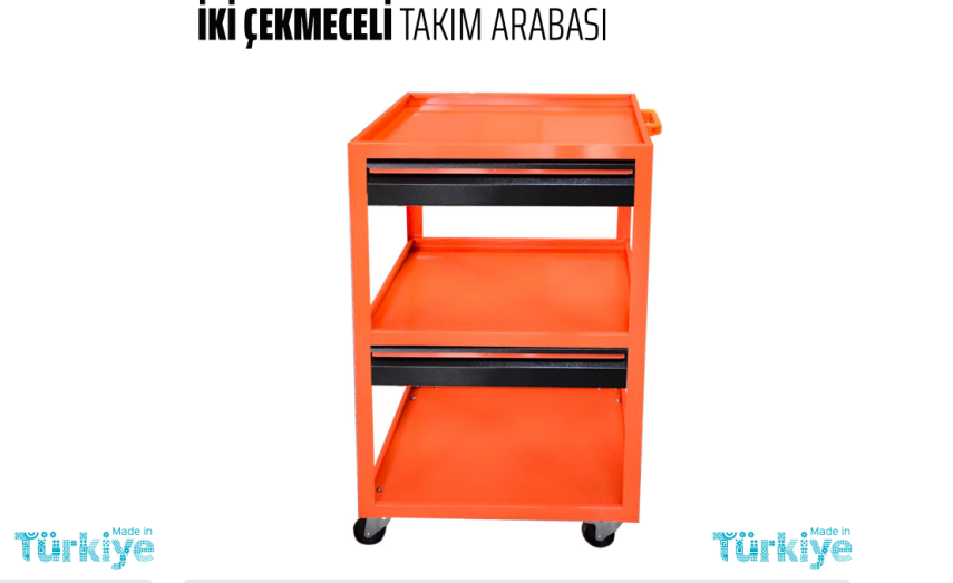 Rico 2 Çekmeceli Oto Tamir Takım Arabası Servis Arabası RC5997 - 1