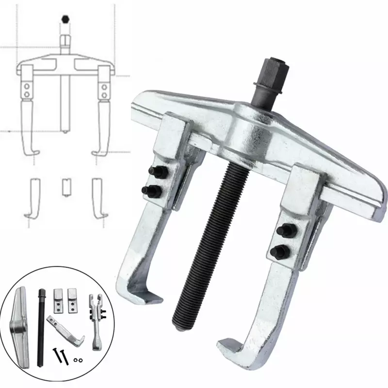 Rico 2 Çeneli Rulman Çektirmesi Raylı Çektirme 80X100mm RC80100 - 5