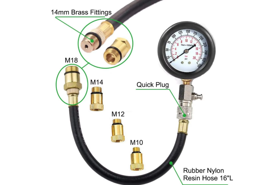 Rico Benzinli Yakıt Kompresyon Test Kiti Cihazı KK1120 - 12
