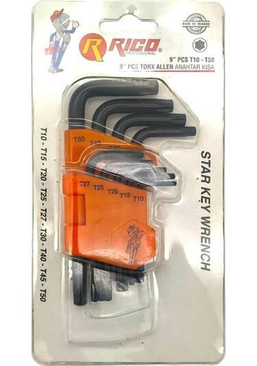 RİCO TORX ALLEN TAKIMI KISA 9 PARÇA 013-RC3199 - 2
